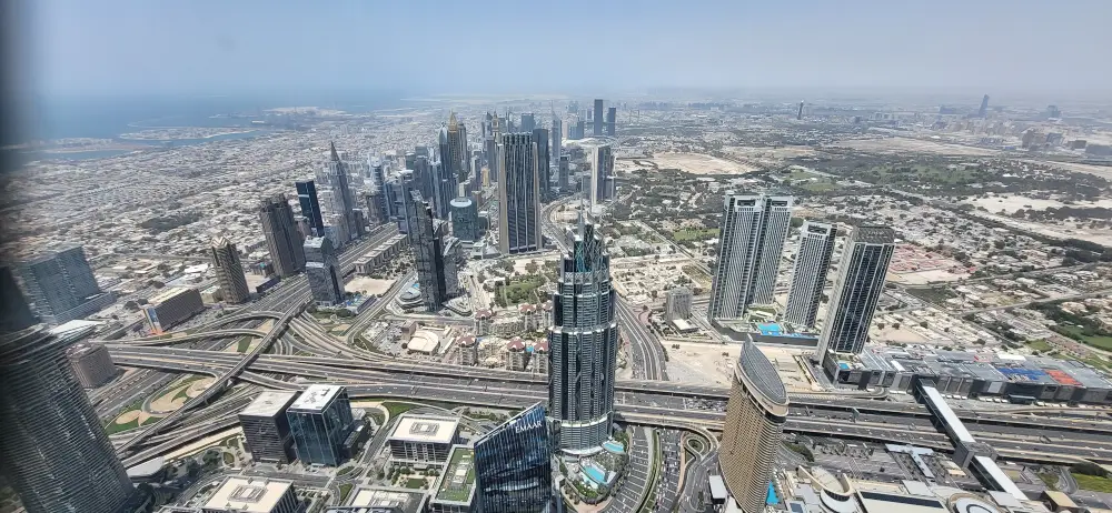 Aussicht vom Burj Khalifa über Dubai