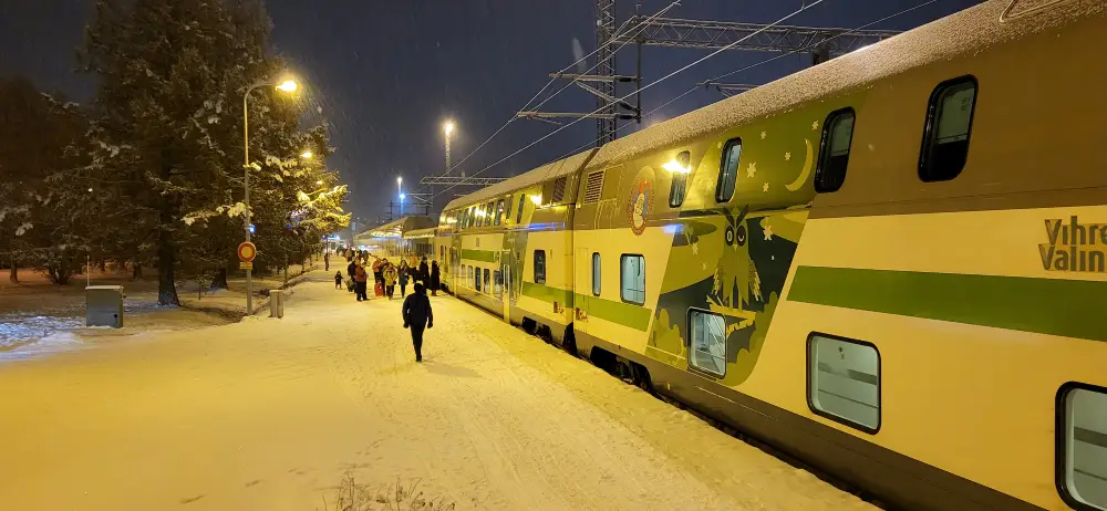 Abteil im Santa Claus Express Nachtzug